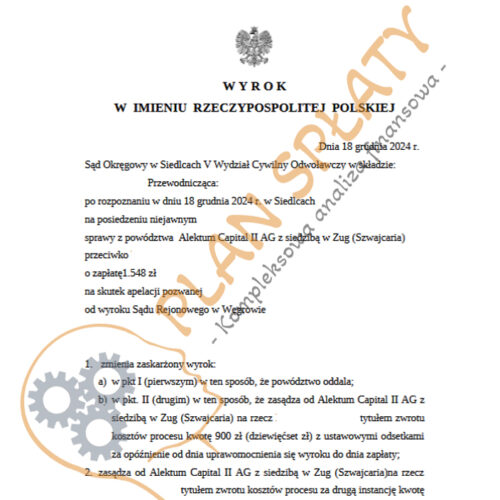 Wyrok Alektum SO Siedlce