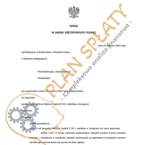 Wyrok Alektum SR Białystok