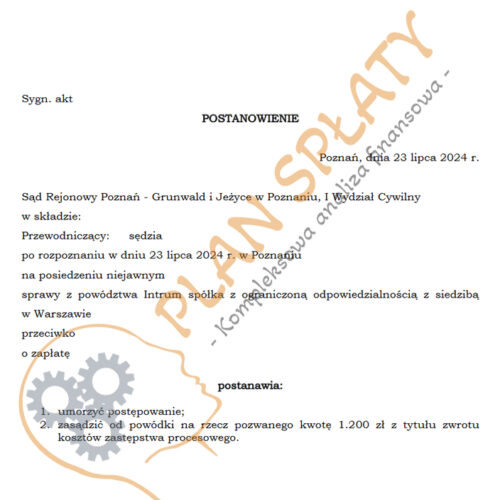 Wyrok Intrum SR Poznań