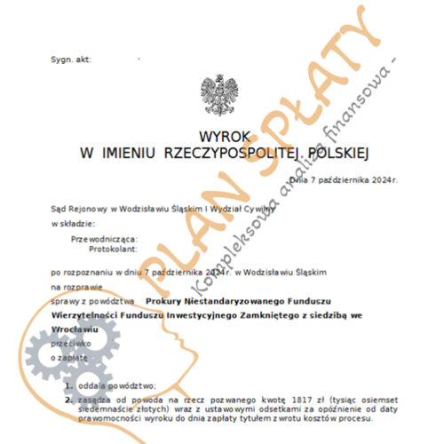Wyrok Prokura SR Legionowo
