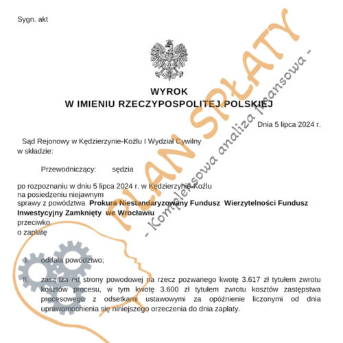 Wyrok Prokura SR Kędzierzyn Koźle