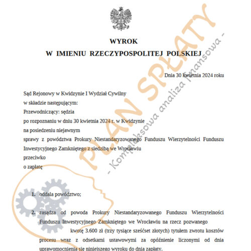 Wyrok Prokura SR Kwidzyn