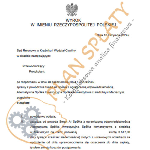 Wyrok Smart AI SR Kraśnik