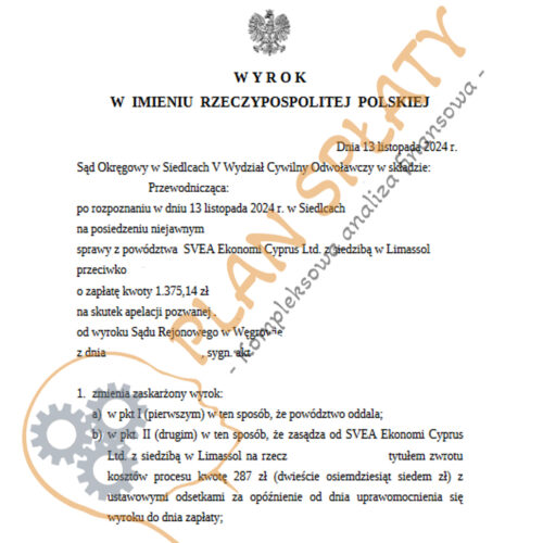 Wyrok SVEA SO Sieradz