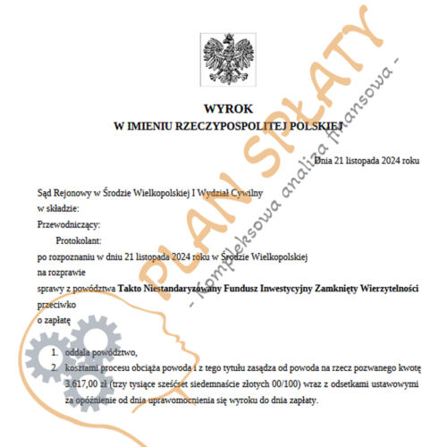 Wyrok TAKTO SR Środa Wielkopolska