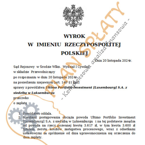 Wyrok Ultimo SR Środa Wielkopolska