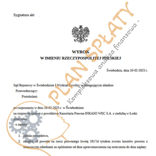 Wyrok luty WEC SR Świebodzin