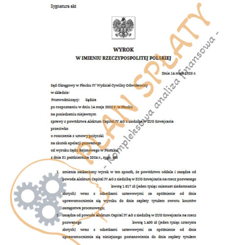wyrok maj Alektum SO Płock