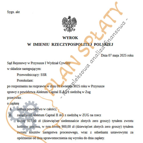 wyrok maj Alektum SR Przysucha