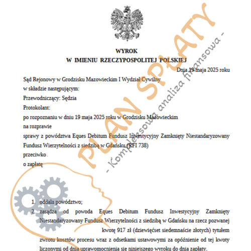 Wyrok maj Eques SR Grodzisk