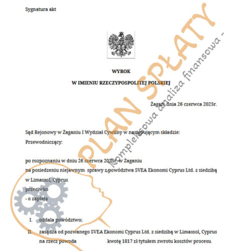wyrok czerwiec SVEA SR Żagań